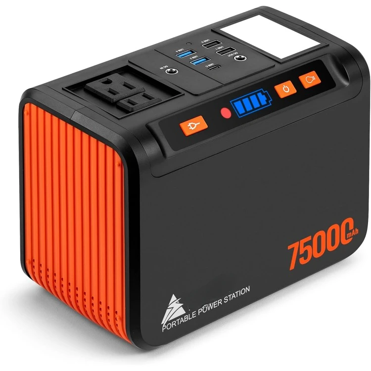 Portable Power Station 277Wh, Camping Backup Lithium Battery, 110V/250W Pure Sine Wave AC Outlet, Solar Generator