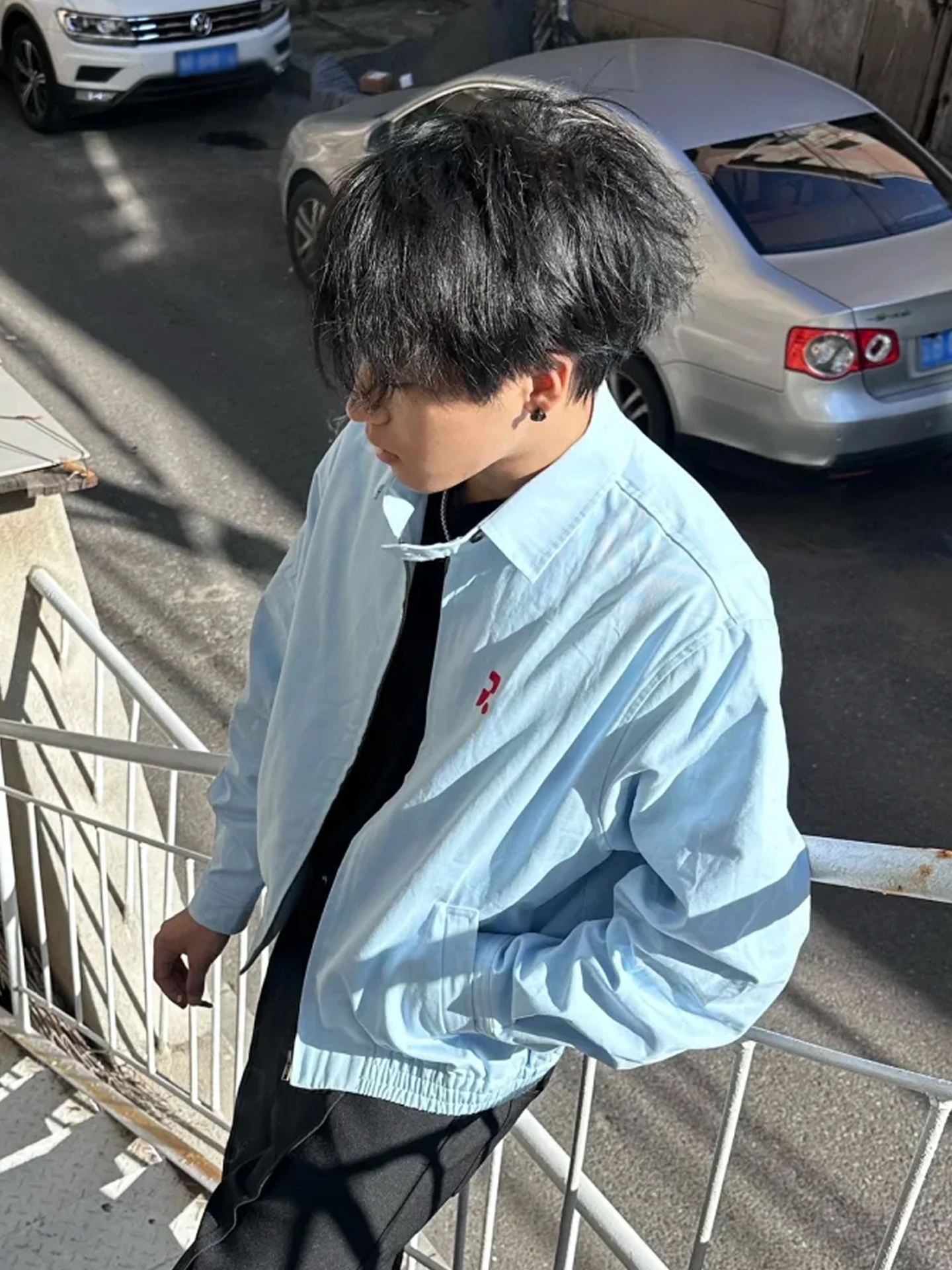 

American Retro Collar Harington Jaet Men's Loose Casual Blue Baseball Outfit Coat Cleanfit Sle Long Sve Zipper Clo...