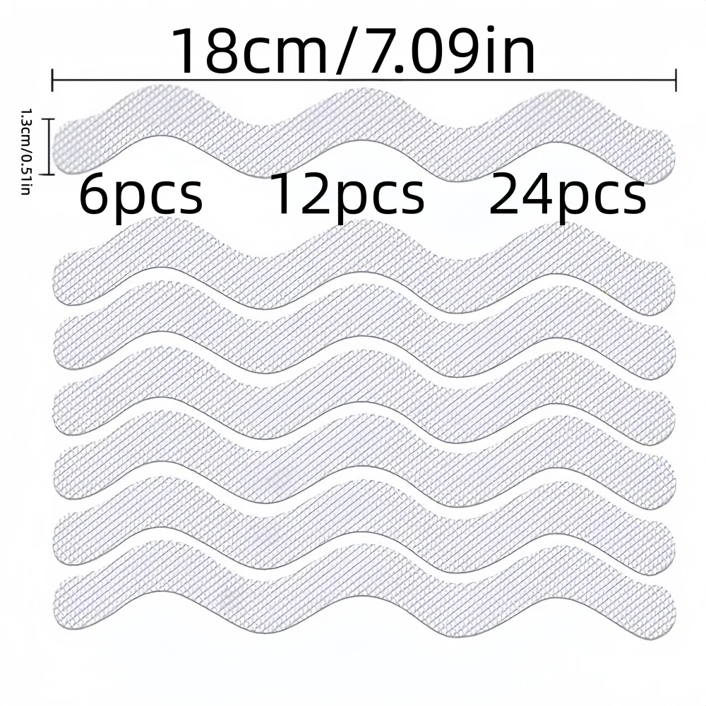 Anti-Slip Strips Shower Treads Stickers Bathtub Non Slip Stairs Step Appliques Anti Skid Tape Bath Strips 6/12/24PCS