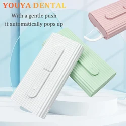 Dental Floss Dispenser Containing 10Pcs Floss Dental Floss Storage Box Auto Refillable for One-time Cleaning Oral Floss Pick