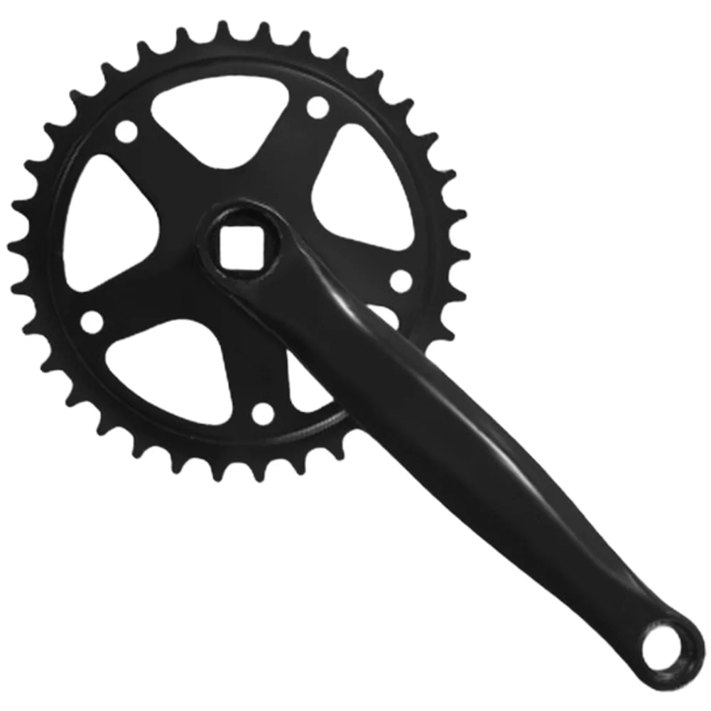 Fixed Gear Crank Set 32T to 42T High Carbon Steel Material 170mm Crank Length Diamond Shaped Hole 14mm Thread for Bike Build