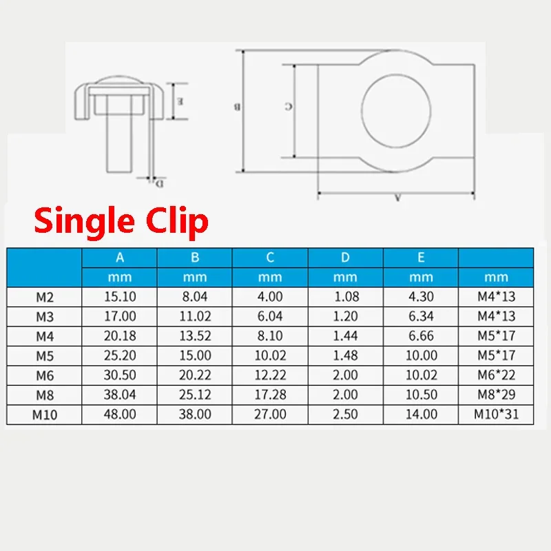 5-10Pcs 304 Stainless Steel Wire Rope Clamp Single/Double Post Bolt Clip M2/M3/M4/M5/M6/M8/M10 Caliper Rope Simple Grip