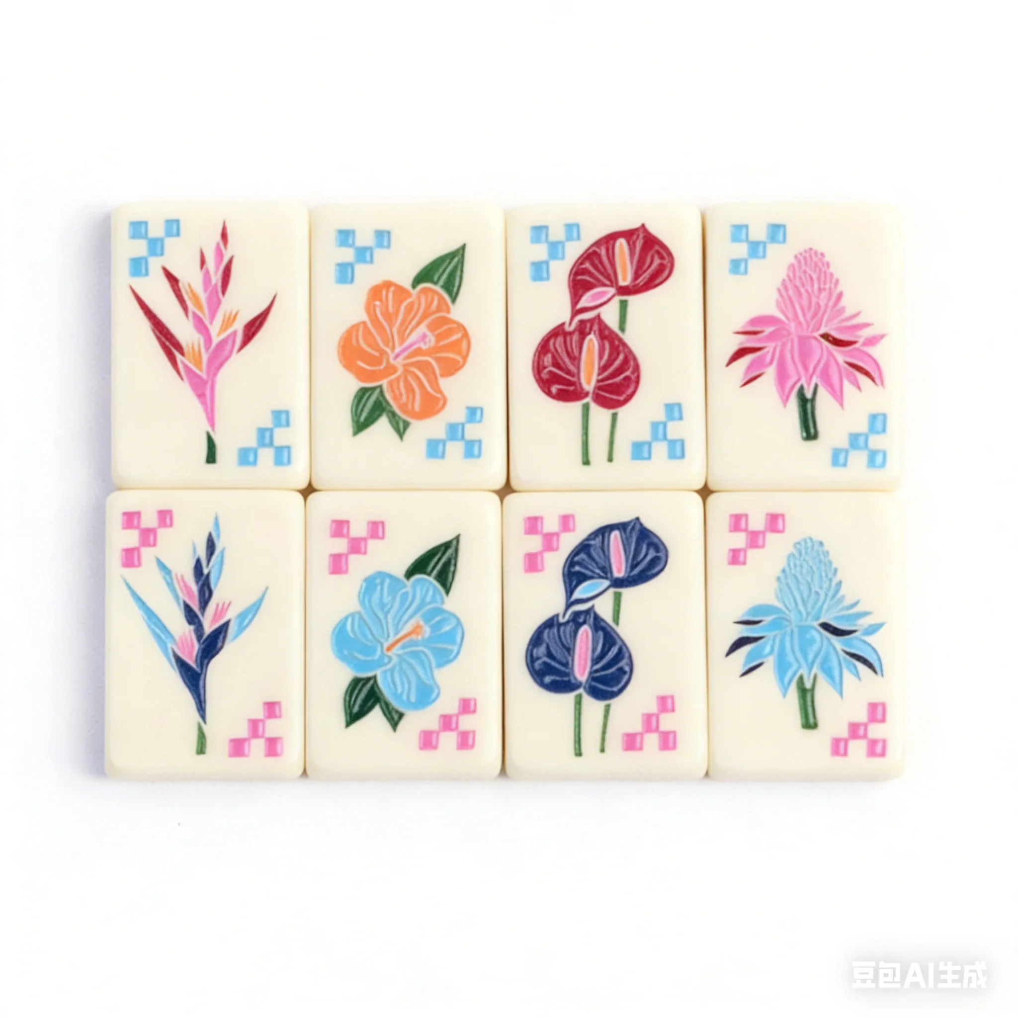 Luxury 160 American Sunshine Summer Teeth White Modern Acrylic Mahjong, Eco-Friendly Entertainment Cards, High-Quality Game Set