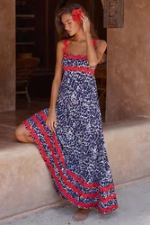 2024 New High end Elegant A-line Dress with Small Fragmented Flower Wave Strap