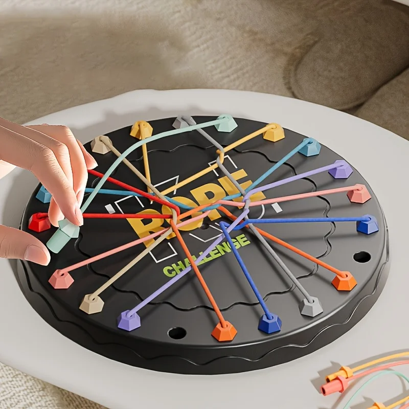 لعبة تحدي الحبل Untangling للأطفال، لعبة تعليمية تعزز التفكير المنطقي والتركيز