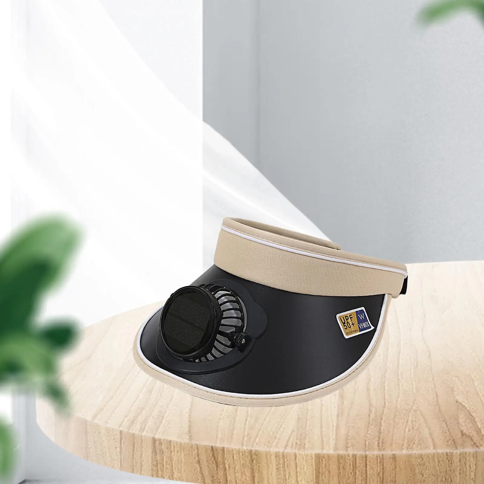 Sun Visor Hat Built in Fan Solar Powered Large Brim USB Rechargeable Summer Hat for Hiking Outdoor Sports Camping Travel Cycling