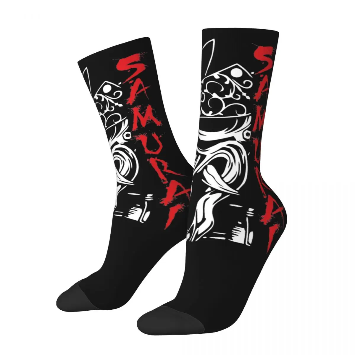 Funny Japanese Samurai Bushido Basketball Socks Polyester Crew Socks for Unisex