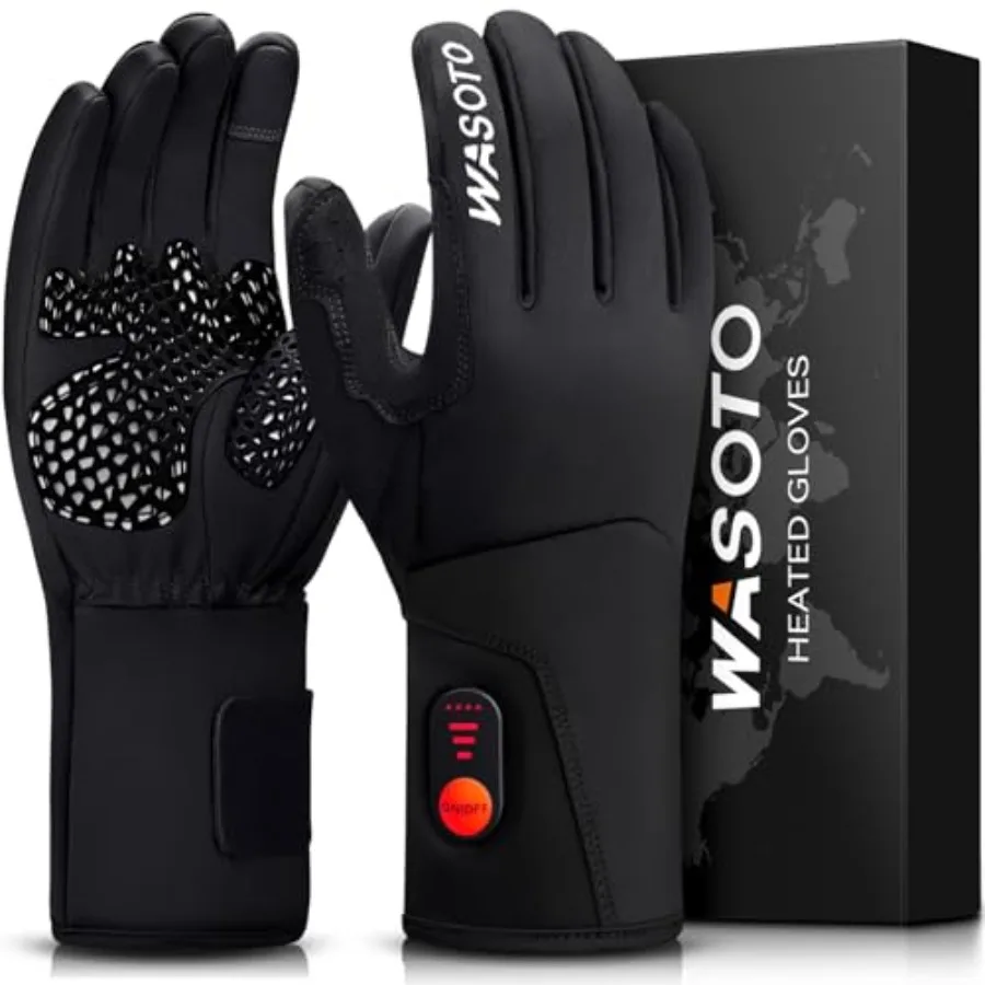 Heated Gloves for Men Women7.4V 22.2WH Electric Rechargeable Windproof Waterproof Touchscreen
