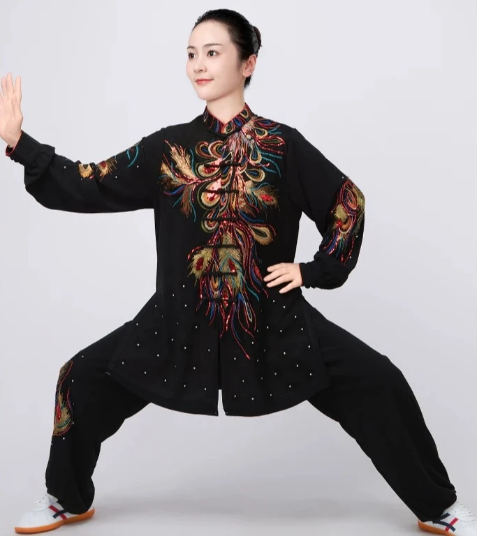 Men's Women's Tai Chi Uniform Wushu Martial arts Competition Suit Kung fu Jacket and Pants