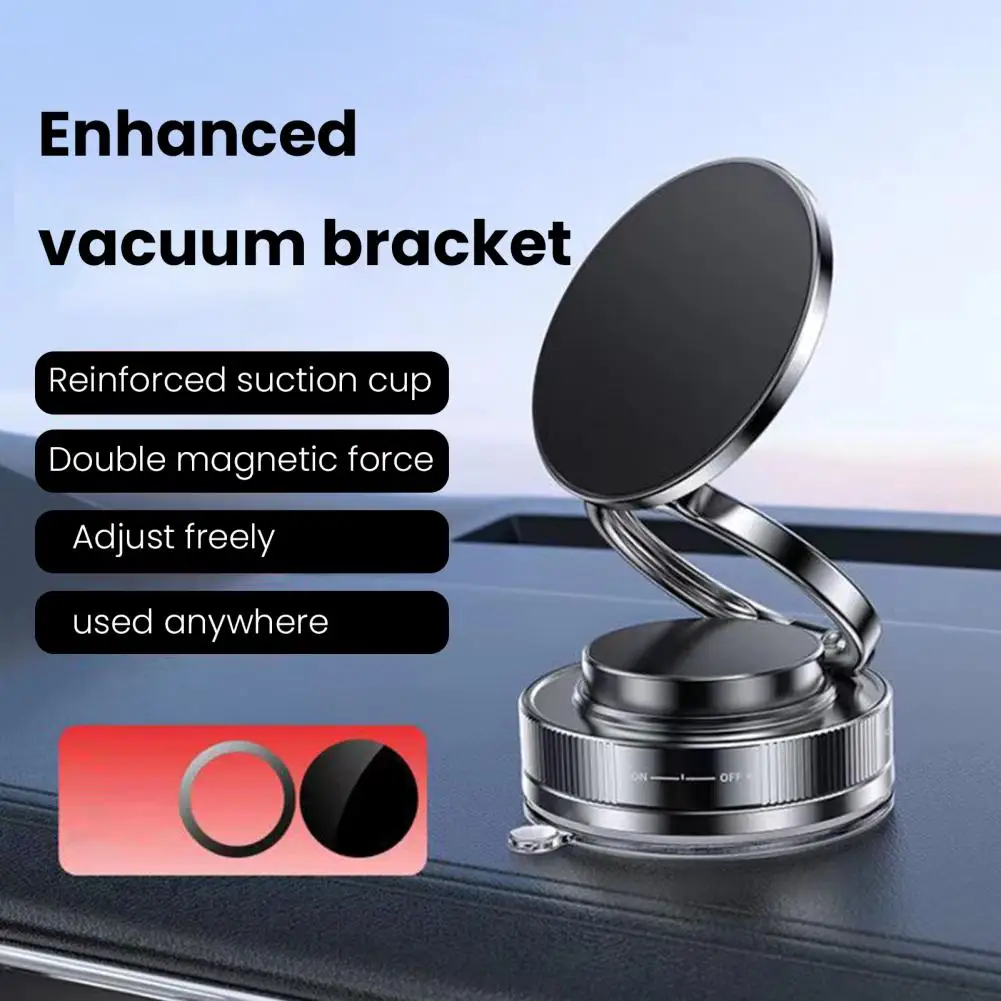 

Магнитный держатель для телефона, вакуумная присоска для автомобиля, тренажерного зала, кухни, вращающийся складной магнитный держатель для потоковой передачи навигации
