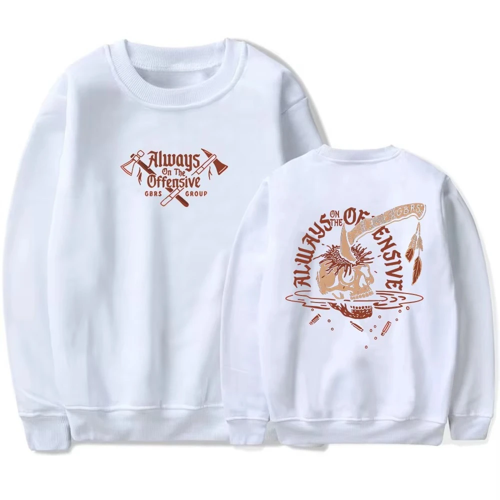 قميص MINISO GBRS Group Axes بأكمام طويلة، ملابس GBRS Group Punk Skeleton Gothic، بلوزات عصرية كلاسيكية بياقة دائرية مشهورة