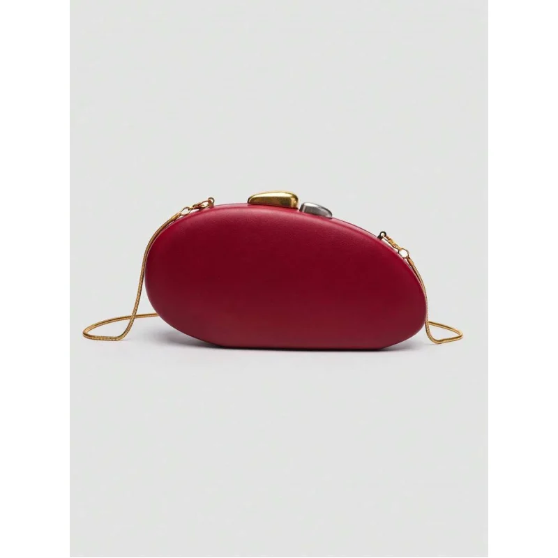 1 قطعة بو الجلود الخريف مخلب جديد ، إغلاق معدني واحد الكتف حقيبة صندوق كروسبودي ، اختيار مثالي لعيد الحب ، الراحة