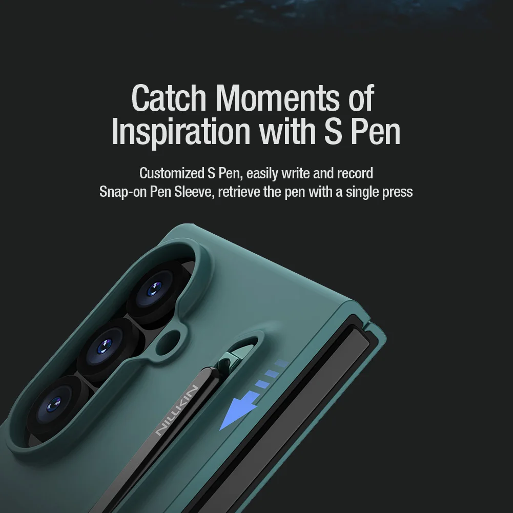 Etui na Samsung Galaxy Z Fold 8 Ultra z rysikiem S-Pen, silikonowa obudowa NILLKIN odporna na odciski palców, tylna osłona na Samsung Z Fold 8 Ultra — zdjęcie produktu 4