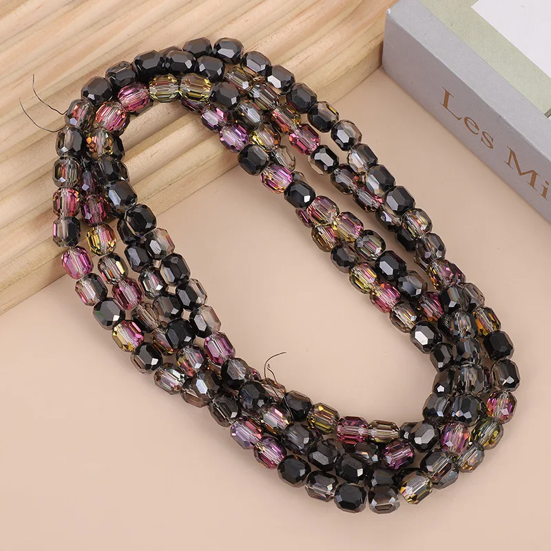 8mm Austria Shiny Colorful Crystal Beads Faceted Round Barrel Loose Spacer Beads for Jewelry Making DIY Necklace Bracelet