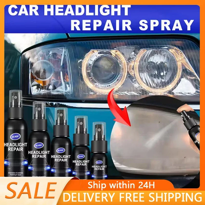 Car Light Restorative Liquid Removing Oxidation Dirt Scratch Car Headlight Polishing Repair Fluid Spray Liquid Restoration Kit