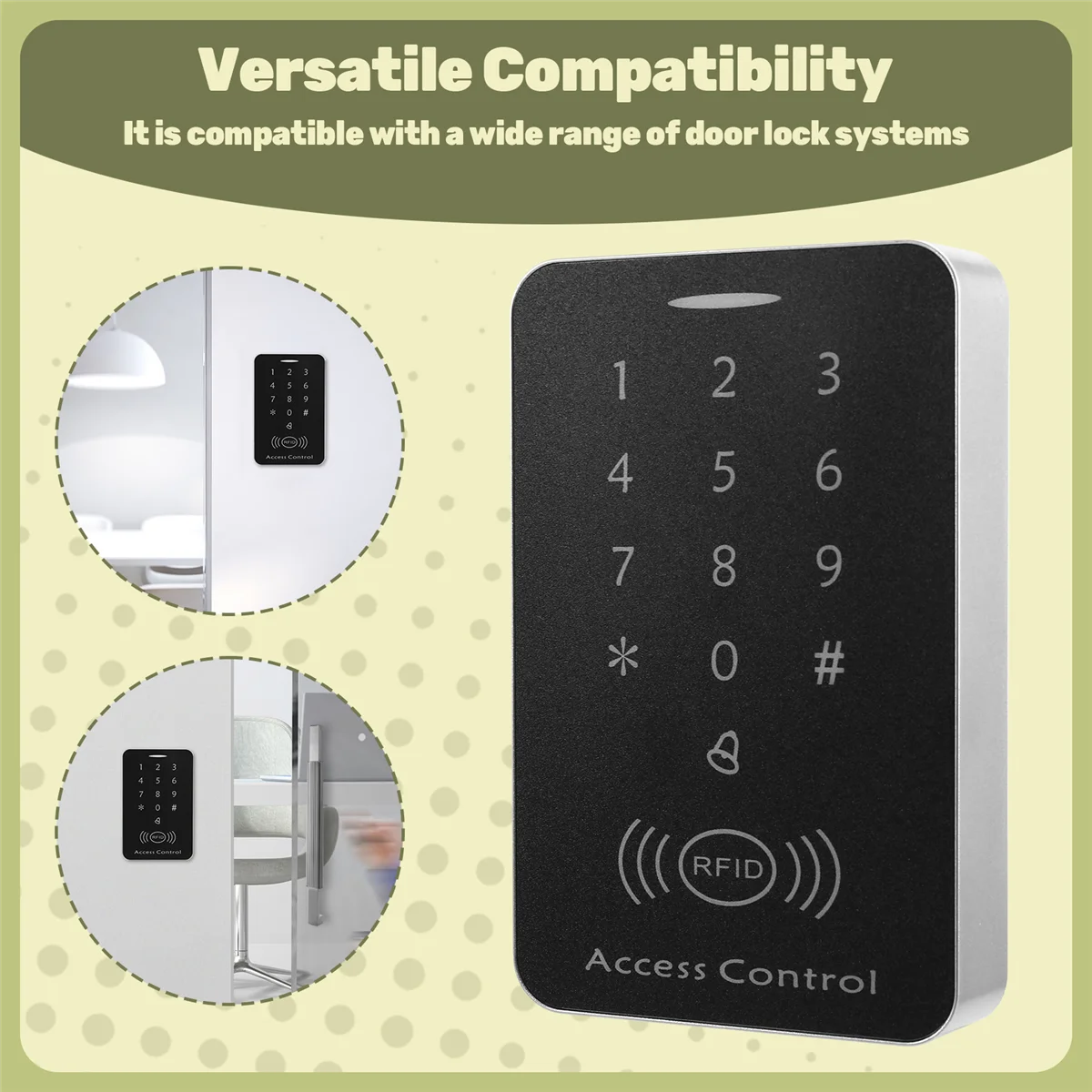 Hot Anti-Copy Encrypted Standalone Access Controller 125Khz ID Access Control Keypad Digit Panel Card Reader for Door Lock