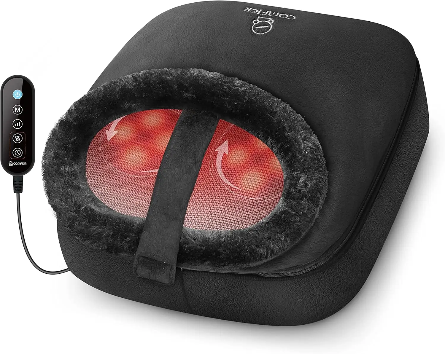 

Electric Foot Massager with Heat, Shiatsu Feet Massager for Plantar Fasciitis, 2-in-1 Foot & Back Massager