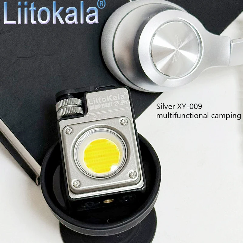 

Liitokala Outdoor Portable Silver XY-009 multifunctional camping lamp with built-in rechargeable battery