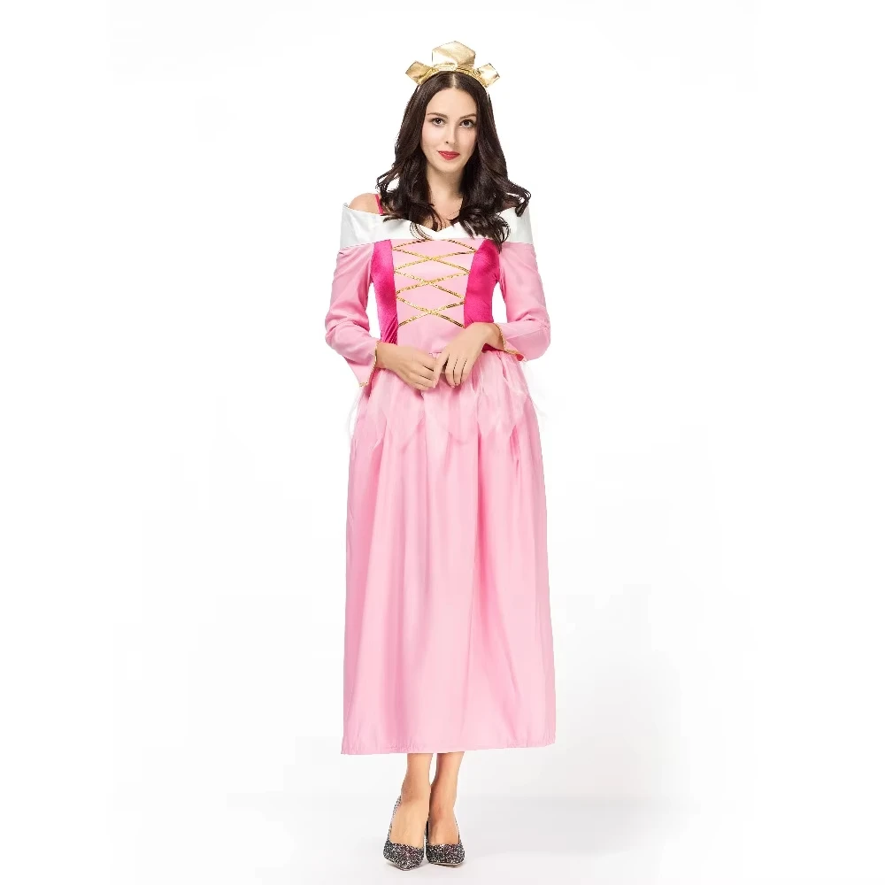 

Halloween Cosplay Classic Fairy Tale Ladies Princess Long-sleeved Off-shoulder Dress Queen For Carnival Party Drama Stage Outfit