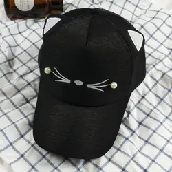 Cats Ears Fleece Hat Peak Cap Baseball Cartoon Cotton Outdoor Sport Casual Sun Cap Cosplay Fashion Plush Hat