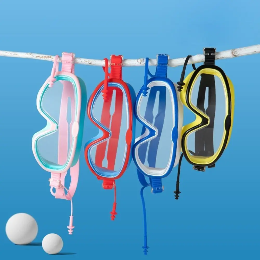 ファッション防曇子供水泳ゴーグルワイドビュービッグフレーム眼鏡ユニセックス高精細子供用ゴーグル