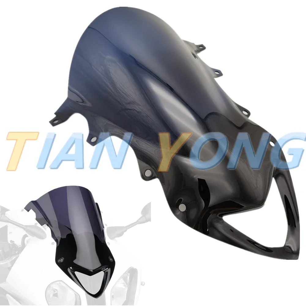 For BMW S1000RR S 1000 RR 1000RR 2009 2010 2011 2012 2013 2014 ABS Smoke Black Double Bubble Windscreen Windshield Deflector