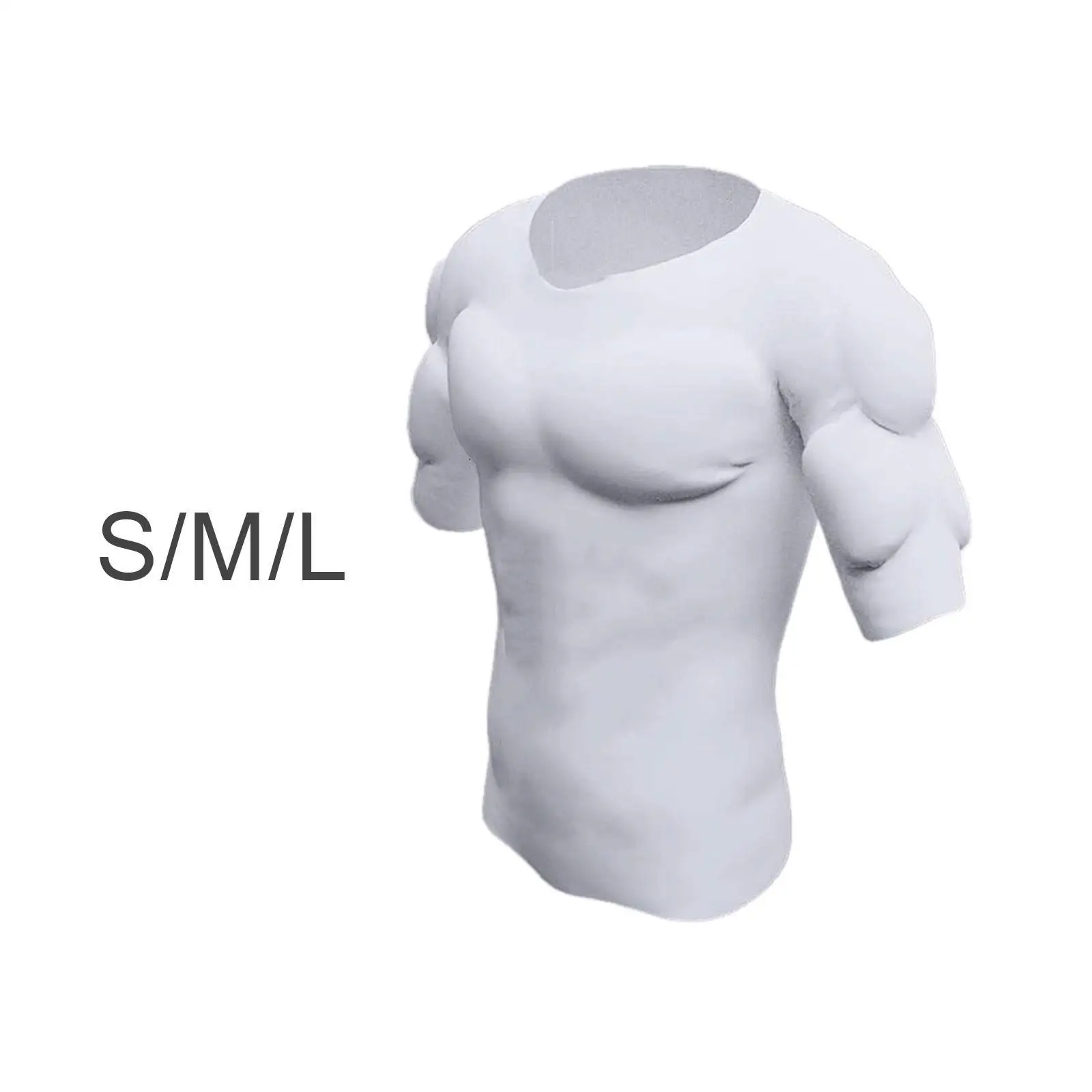 

Fake Muscle T Shirt Men Bodybuilder Funny Fake Shoulders Underwear Chest Shaper for Cosplay Dress up Wedding New Year Masquerade