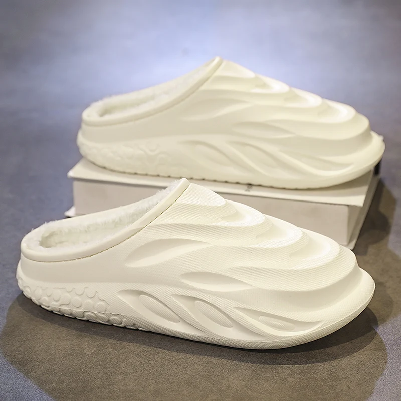 

Зимние хлопковые тапочки, мужские сохраняющие тепло, теплые короткие плюшевые нескользящие домашние мужские туфли для отдыха, женская обувь, мужская