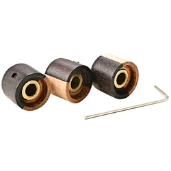 3pc Wood Electric Guitar Knobs Bass Dome Knobs Audio Knob Professional Volume Tone Control Knobs Potentiometer Caps Guitar Parts