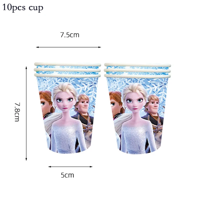 Disney Frozen Anna Elsa Movie Disposable Party Tableware Cups Plate Paper Tablecloth Gift Bag Party Favor Baby Shower Supplies