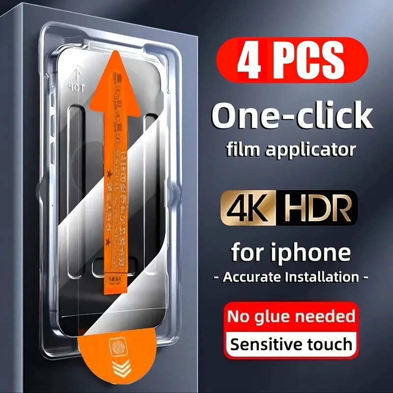 

4PCS Dust Free Tempered Glass For Samsung Glaxy S24 S23 FE S22 Ultra S21 S25 Plus Screen Protector Protective Film Full Cover