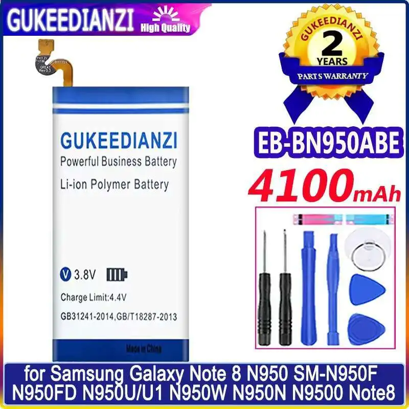 

Safe 4100Mah Mobile Phone Battery For Samsung Galaxy Note 8 N950 SM-N950F N950FD N950U U1 N950W N950N N9500 Note8 EB-BN950ABE