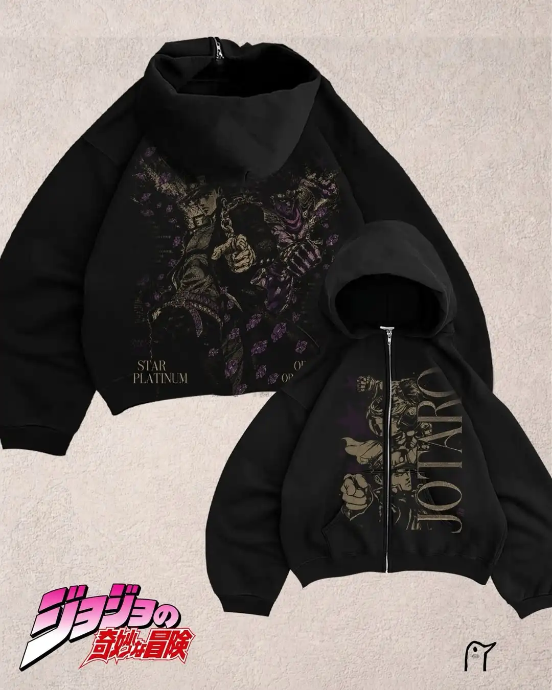 Y2k Jojo Bizarre Adventure Hoodies Damen Harajuku Streetwear Pullover mit Reißverschluss Anime Hoodie Sweatshirt Trainingsanzug Herrenbekleidung