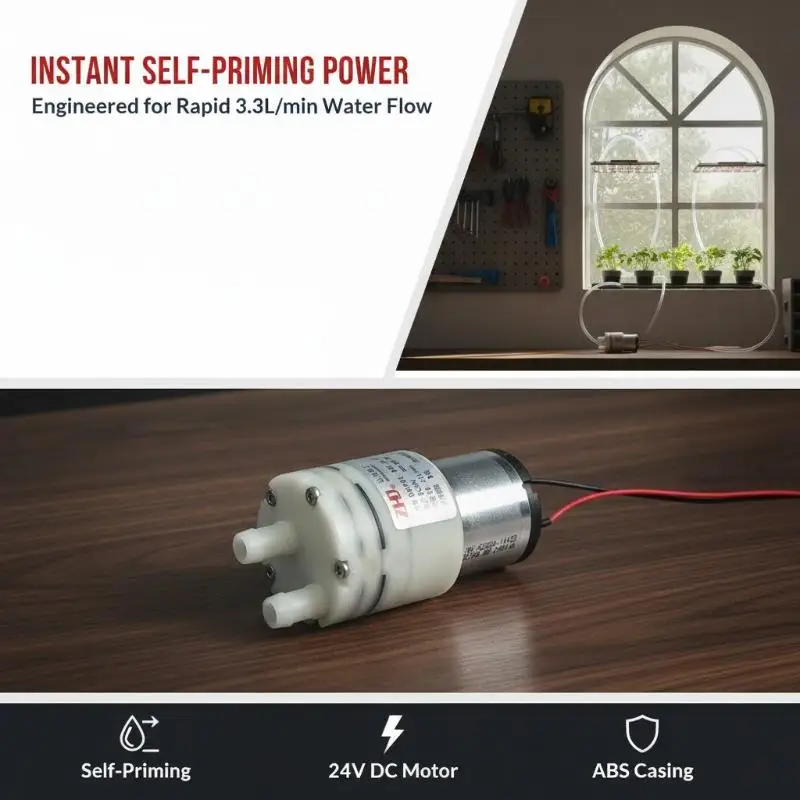 Mini Diaphragm Water Pump DC12V-24V High Power Self Priming Pump For Water Dispenser DIY Liquid Transfer Projects