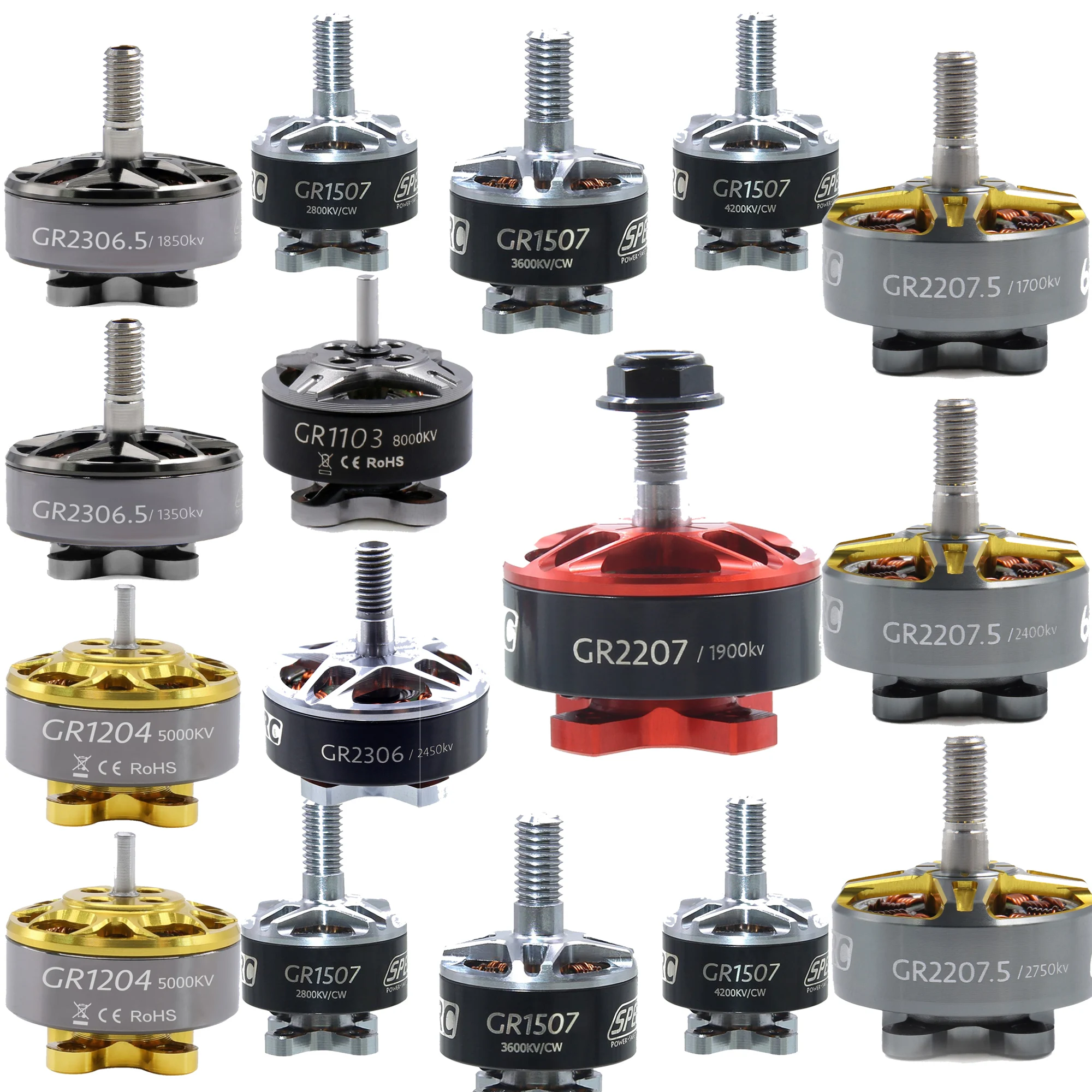 GEPRC Motor GR2004 2150KV 3150KV GR1103 Brushless Motor 10000KV 37MM GR1507 4200KV 3200KV GR1204 3750KV GR2207 1900KV 3500KV