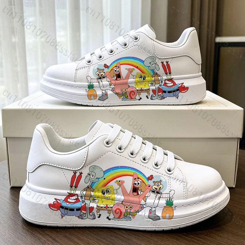 SpongeBobs Women Adult Couple Comfortable Lightweight Comfortable Easy To Wear Cartoon Pattern High Quality Casual Sports Shoes