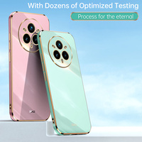 Luxury Plating Soft Silicone Case for Realme 14 Pro Plus 14X 5G Candy Camera Protection TPU Back Cover for Realme 14pro+ 13 Plus
