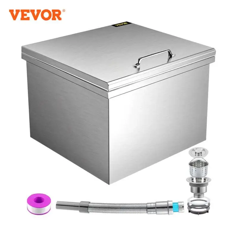 VEVOR Multi-Size Drop In Ice Chest Bin Wine Chiller Cooler Kitchen with Cover Solid Good Sealing Effect for Commercial Household