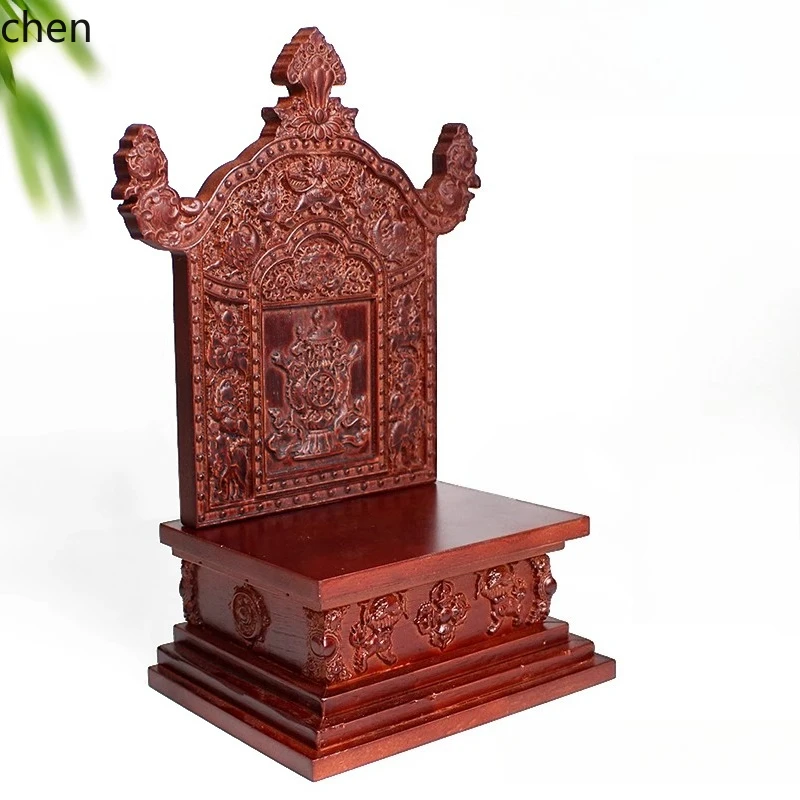 

HXL Oak Wood Buddha Shrine Carved Detachable Vintage Ornament Buddha Statue