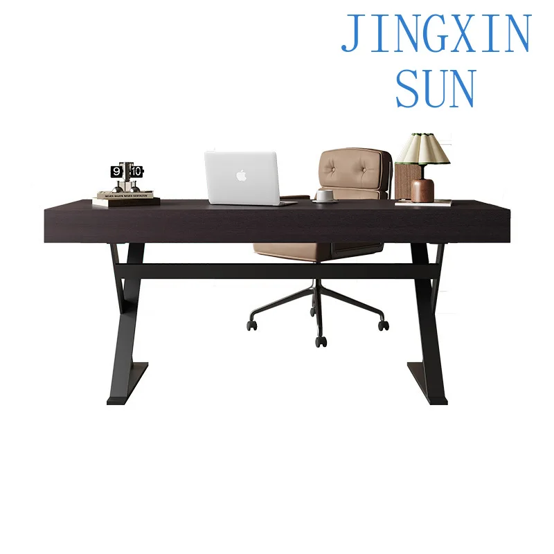 minimalist household smoked desk solid wood workbench computer desk