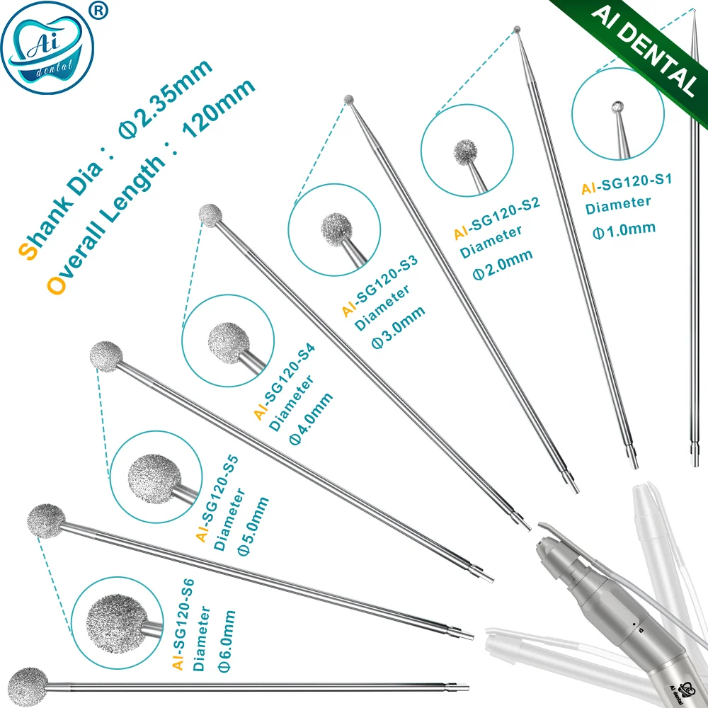 Surgical Bur Dental Strawberries Drills Carbide Tungsten Steel Dia 2.35mm Microsurgery Handpiece Bone Cutter Finishing Needles