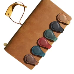 Leather Magnetic Clip Book Marker Clip Handmade Cowhide Tent Decoration Notebooks and Journals Bookmarks for Books Accessories