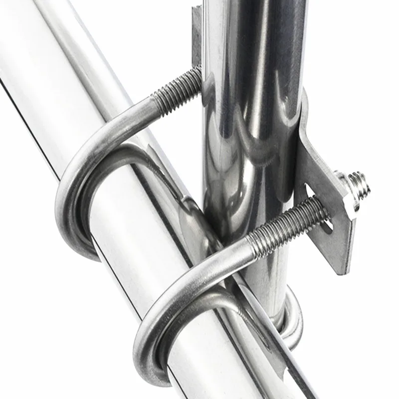 Pipe Clamp 304&GALV Galvanized Stainless Steel Double U-shaped Screw Cross Bolt Special shaped Pipe Buckle Aquaculture Tube