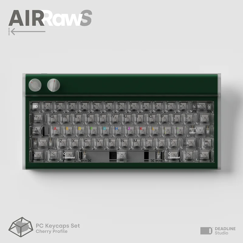 DEADLINE AirRaw S/Empty Color Keycaps Transparent PC Cherry Height DDL Customized Mechanical Keyboard Keycaps Minimalist Sense