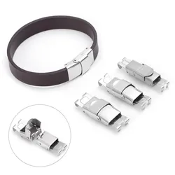 10Pcs Stainless Steel Clasp Crimp Hook Leather Clasps Fastener Buckle For DIY Bracelet Jewelry Making Connectors Accessories