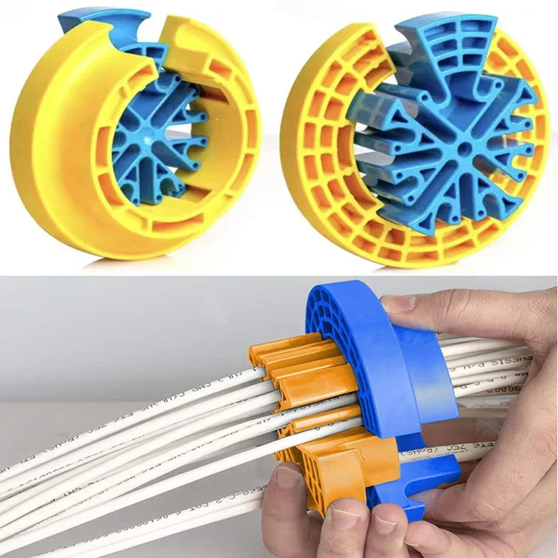 Organizador de Cabos de Rede em Plástico ABS à Prova de Fogo para Gerenciamento e Classificação de Fiação de Dados Ethernet Cat5 Cat6