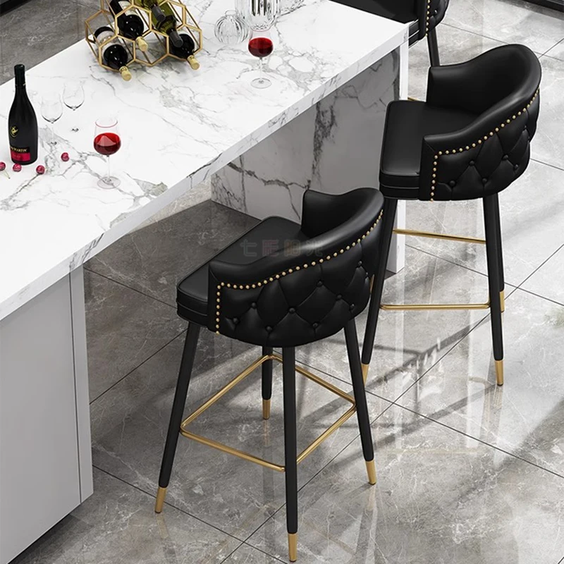 European Modern Bar Chair Luxury Lounge Design Reception Desk Bar Stool Barstool Shell Taburetes Altos Restaurant Furnitures
