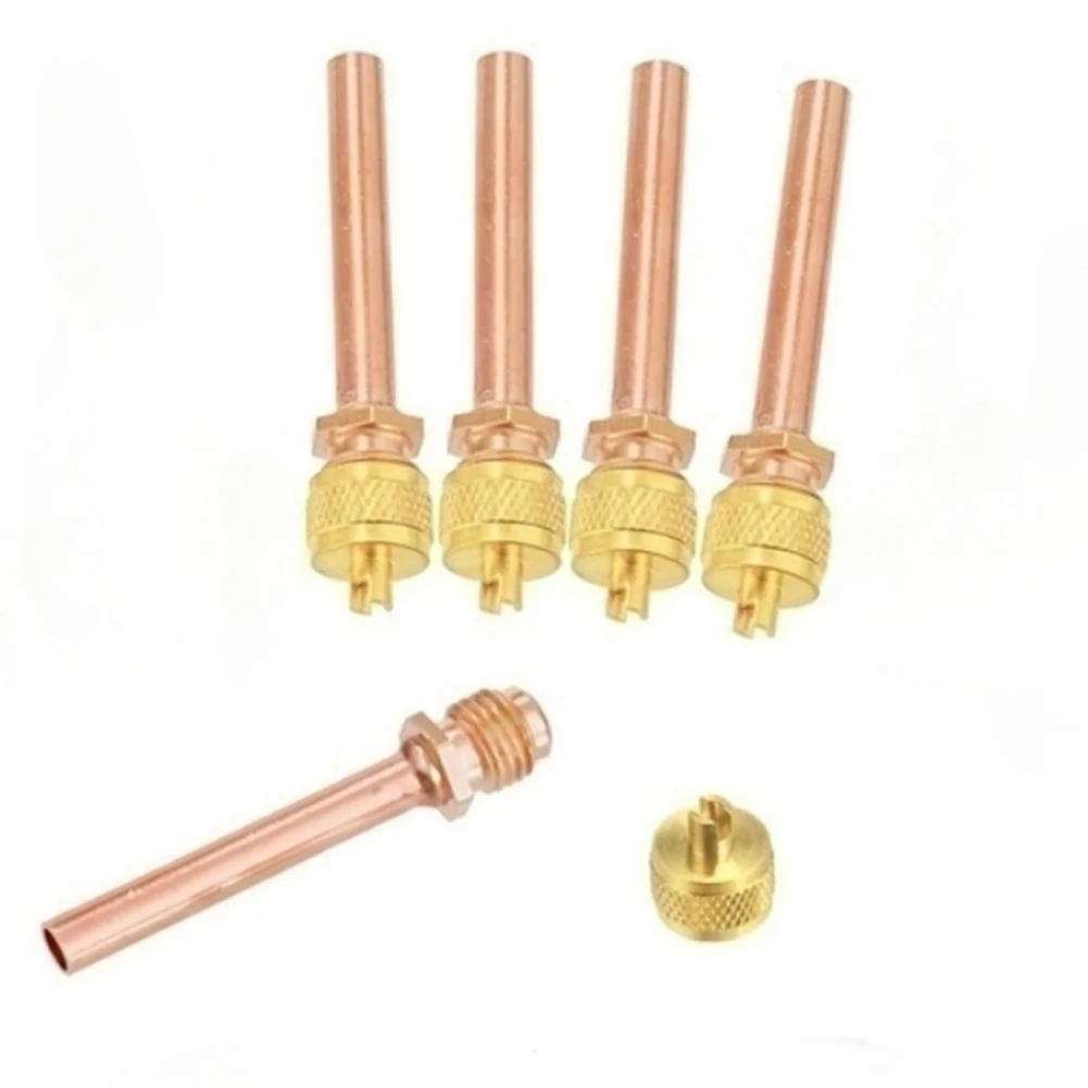 

HVAC Valve Stem Core Service Kit for Vacuum Systems Refrigeration Charging with Brass Copper Material Set of 5 or 10
