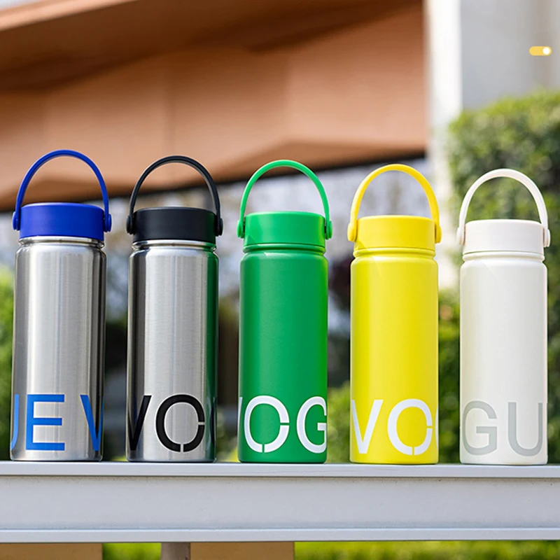 

Изолированная бутылка для воды из нержавеющей стали 304, 550 мл, портативная дорожная кружка для мужчин, женщин и студентов, ручная спортивная чашка для воды