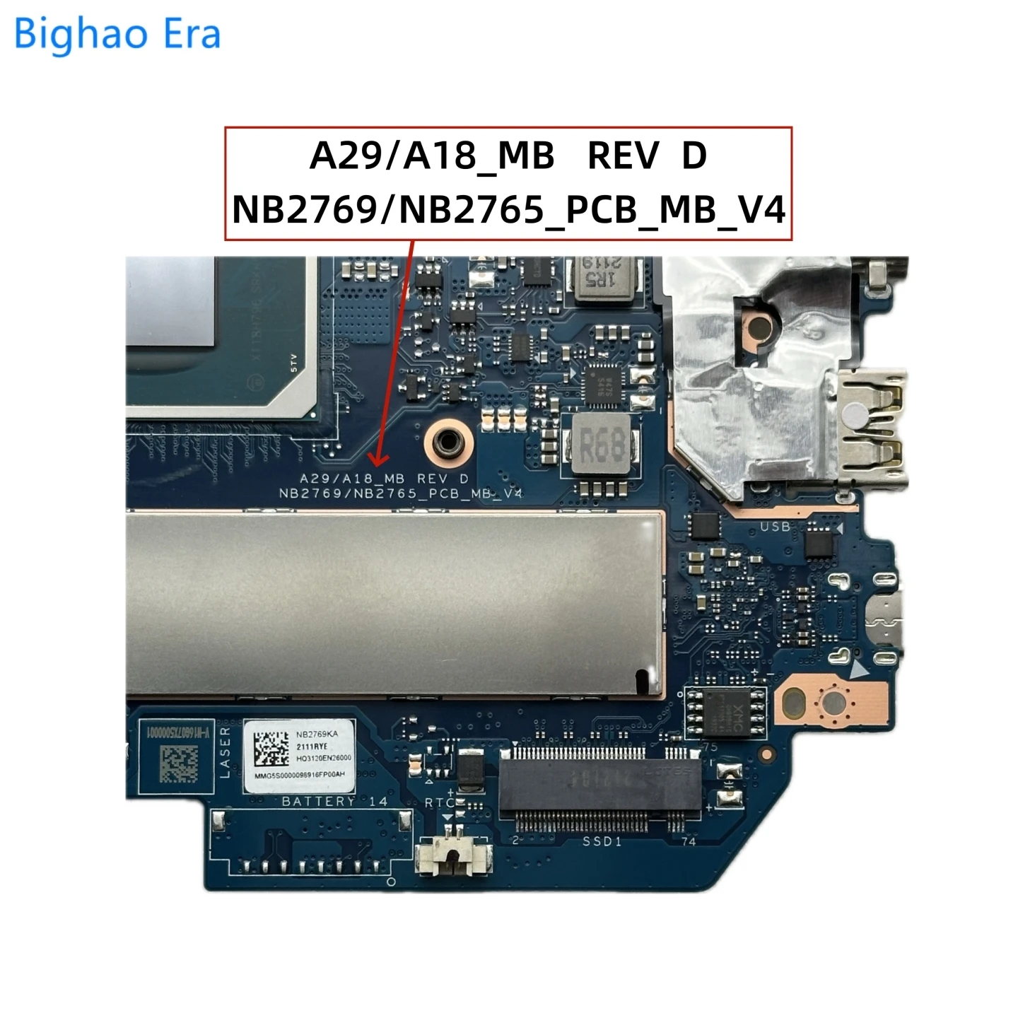 Imagem -02 - Placa-mãe para Laptop Xiaomi Timi Redmi Book Pro 14 15 2023 I511300h I7-11370h Cpu Uma 16gb de Ram Nb2769ka Nb2769 Nb2765-mb